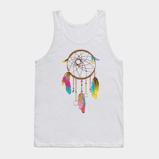 Dreamcatcher Rainbow Tank Top by v.caia